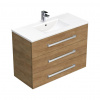 Swiss aqua technologies Koupelnová skříňka s umyvadlem SAT Cube Way 100x76,5x46 cm dub Hickory CUBE461003DHMOD