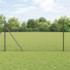 zahrada-XL Plot s stĺpmi Sivá 1.4 x 10 m Ocel potiahnutá PVC 3352785