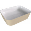 Polysan Umyvadlo na desku Banera 49,5x34,5 cm béžová mat bez přepadu 14596.82