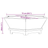 vidaXL Ohnisko Hexagonálne 75x75x28 cm Zvetraná Oceľ - Hnedá - 262302-278935
