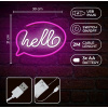 Forever RTV100232 HELLO neónové LED svetlo ružová 290x23x290 mm