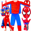 Kostým Spiderman, pavúčí kostým s maskou 3v1, veľkosť 98-110