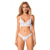 Set Obsessive Heavenlly 2-pcs set - výpredaj Farba: Biela, Veľkosť: XS/S