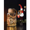 Dekorácia MagicHome Vianoce, Sklenená dóza, 30 LED teplá biela, 3xAAA, IP44, exteriér, 13x23,50 cm