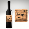 Víno s vlastnou etiketou s LOGOM Víno etiketa: typ 1, Druh vína: Červené suché - Frankovka modrá