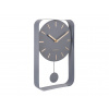 Designové kyvadlové nástěnné hodiny 5796GY Karlsson 33cm