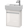 Duravit Ketho Umývadlová skrinka, 55x45x23 cm, 1 dvierka, pánty vľavo, lesklá biela KT6629L2222