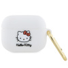 Silikonové puzdro Hello Kitty 3D Kitty Head pre AirPods Pro - biele (Silikonové puzdro Hello Kitty 3D Kitty Head pre AirPods Pro - biele)