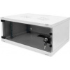 DIGITUS DN-38010 Nástěnná skříň 4U, SOHO, nemontovaná 241x540x400 mm, celoskleněné přední dveře, šedá (RAL 7035)