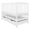 NEW BABY Detská postieľka so šuplíkom LILLY biela 125x65x87 biela