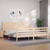 zahrada-XL Posteľný rám s čelom 200x200 cm masívne drevo 3194656