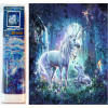 NORIMPEX Diamantové malování Jednorožci v magickém lese 30x40cm