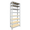 Kovový regál Biedrax 60 x 120 x 240 cm, biely - 8 políc MDF