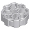 98585 Light Bluish Gray Technic, Axle Connector Block Round with 2 Pin Holes (Světle modrošedý blok konektorů náprav Technic kulatý se 2 otvory pro kolíky)