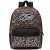 Športový batoh Vans Animal Block White, hnedá, čierna (Tlačte batoh Vans pre dodávky v leopardovej tlači)