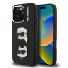 Zadný kryt Karl Lagerfeld Grained PU K&CH Heads pre iPhone 16 Pro Max Black