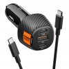 SPIGEN ESSENTIAL EV1133 3-PORT CAR CHARGER 113W Čierny