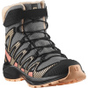 Salomon XA Pro V8 Winter CSWP J - Pewter/Black/Peach Fuzz - unisex junior 37