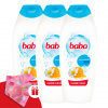 Kúpeľ na detskú sprchu Harmanček a med 3x750ml + darčeková detská turbína Baba