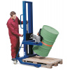 Sudová zdvižka Servo, na 60 a 220-litrové oceľové sudy, široký podvozok, výška zdvihu 0-1400 mm