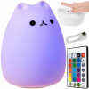 LED nočná lampa pre deti Cat RGB + diaľkové ovládanie (LED nočná lampa pre deti Cat RGB + USB diaľkové ovládanie)