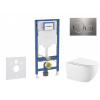GEBERIT - Duofix Set předstěnové instalace, klozetu Gaia a sedátka softclose, tlačítko Sigma20, nerez SANI11CA6102B