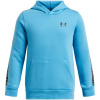Under Armour Icon Fleece Taping Hoodie Juniors Ether Blu/Blk 9-10 rokov