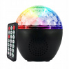 DISCO LED DISKOTÉKOVÁ PÁRTY GUĽA PROJEKTOR DIAĽKOVÝ OVLÁDAČ RGB REFLEKTOR LASER