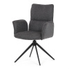 Autronic, Jedálenská stolička, otočná, sivá, látka, DCH-D1328 GREY2