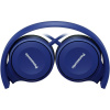 Panasonic RP-HF100E-A, drátové sluchátka, přes hlavu, skládací, 3,5mm jack, kabel 1,2m, modrá