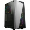 Zalman miditower S4 Plus, ATX/mATX/Mini-ITX, bez zdroje, 3× RGB ventilátor, USB3.0, černá