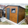 ZÁHRADNÝ DOMČEK 3×4+1x4m | Zlatý dub + RAL7016
