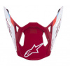 Šilt pre prilby SUPERTECH S-M8 CONTACT, ALPINESTARS (červená/biela matná)