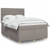 Box spring postel s matrací taupe 140x190 cm textil Hnědošedá 3293593