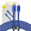 Kábel Baseus Crystal Shine USB-C na Lightning, 20 W, PD, 2 m (modrý)