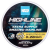 Pletená Šnúra Nash Highline Extra Supple Braid UV Yellow 1200m 0,28mm/15,87kg