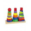 Drevené farebné pyramidy pre deti Viga Multicolor