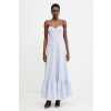 Ľanové šaty Bardot 59894DB1 modrá L
