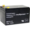multipower MP12-12 MP12-12 olověný akumulátor 12 V 12 Ah olověný se skelným rounem (š x v x h) 98 x 98 x 151 mm póly kontaktu bezúdržbové, nepatrné vybíjení,