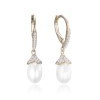 MINET JMAS7047GE00 - MINET Pozlacené stříbrné náušnice s přírodními perlami a zirkony
