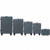WINGS Sada 5 cestovných kufrov kufrík, tvrdá BATOŽINA na 4 kolieskach ABS +