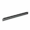 Legrand Linkeo modulárny patch panel bez vyväzovacej lišty na káble, 24xRJ45 UTP, čierna farba