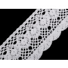 Bavlněná krajka paličkovaná šíře 75 mm Varianta: 1 bílá, Balení: 1 m
