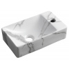 Sapho MARGITHA keramické umývátko 38x22cm, otvor pro baterii vpravo, carrara