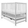 NEW BABY Detská postieľka so šuplíkom BASIC sivá 125x65x87 sivá