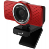 Genius ECam 8000, Webkamera, Full HD 1080p, mikrofon, USB-C, USB-A, červená