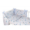 Baby Nellys 3-dielna sada Mantinel s obliečkami Líška a zajac modrej 135x100 cm