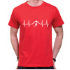 Fajntričko Triko - EKG lyže/bežky/skialp, Farba **červená**, Strih/ Variant Pánsky/UNISEX