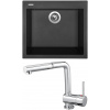 Set Sinks (dřez Cube 560 NANO Nanoblack N6 + baterie Mix 3 P Chrom - lesklý) CU560N6MI3PCL