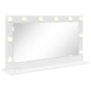zahrada-XL Zrkadlo s LED svetlami Biele 80x45x18 cm 868317